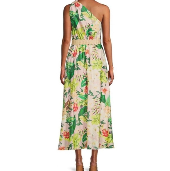 Antonio Melani Selene Tropical Nights One Shoulder Maxi Dress - Size 2 - Picture 3 of 8